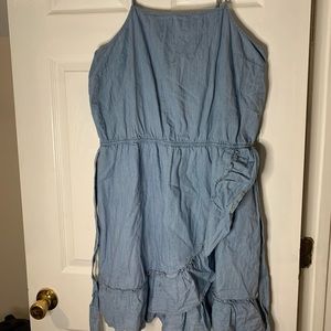 Refuge denim ruffle dress